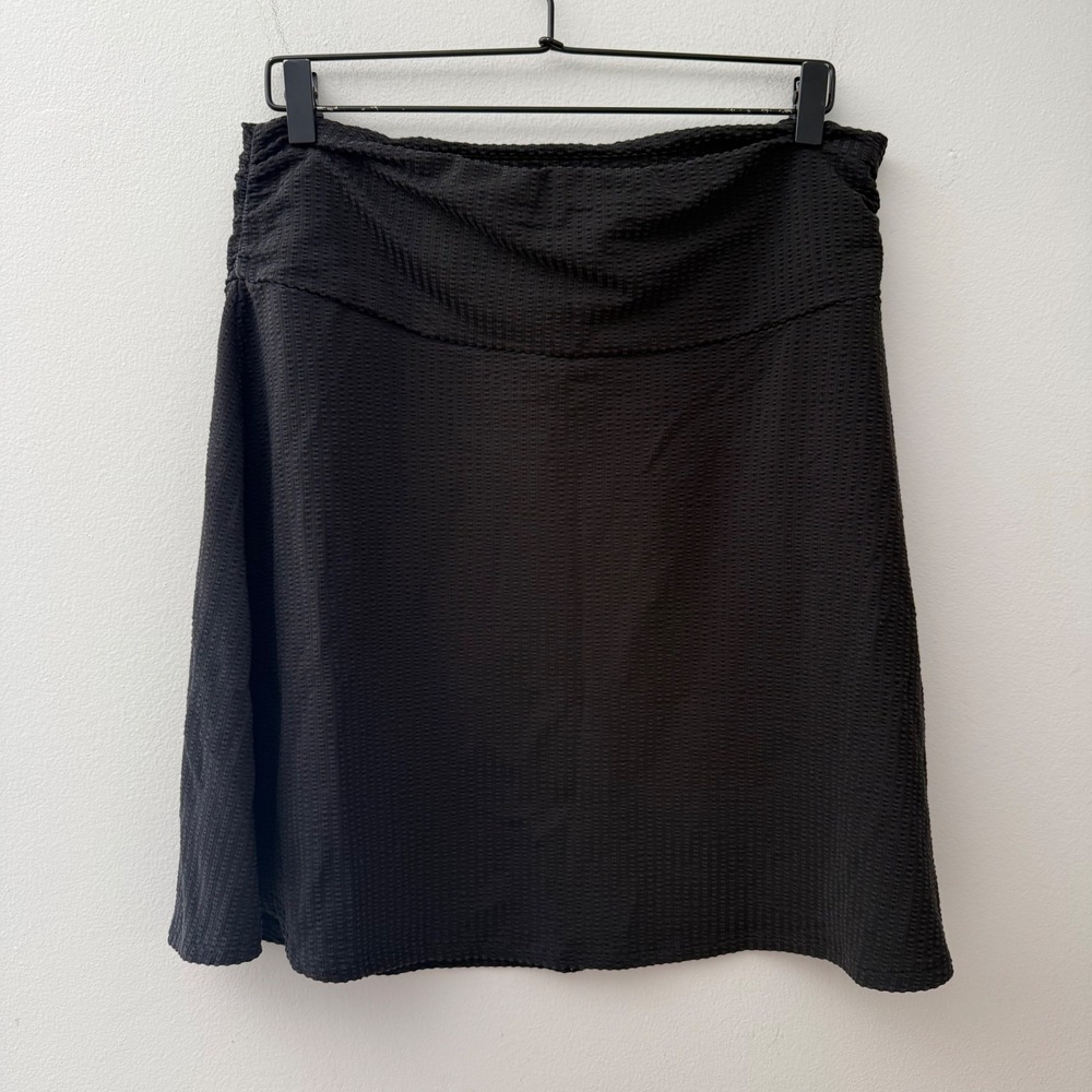 Toad&Co Chaka Skirt Black Samba Texture A-Line Mini Skirt Large Pocket